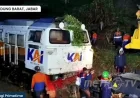 KA Ciremai Semarang-Bandung Anjlok Akibat Tabrak Material Longsor di Bandung Barat