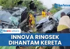 Kecelakaan Kereta Api Putri Deli Hantam Mobil Innova hingga Ringsek Parah di Asahan
