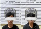 Dua Pelaku Curanmor di Bandar Lampung Nyaris Dihajar Massa Usai Tertangkap Basah