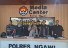 Polres Ngawi Tangkap Pelaku Pengeroyokan Pemotor Viral di Media Sosial