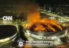 Kebakaran Besar Melanda Stadion Olimpiade Brasil, Ini Penampakannya