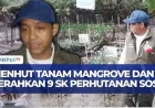 Menhut Raja Juli Tanam Mangrove dan Serahkan 9 SK Perhutanan Sosial di Minahasa Utara