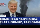 Trump Klaim Iran Ingkar Janji Buka Selat Hormuz, Picu Ketegangan Baru