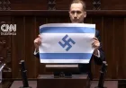 Anggota Parlemen Polandia Bentangkan Bendera Israel dengan Simbol Nazi, Kontroversi Memuncak