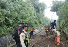 Longsor Tutup Rel Sukabumi 6 Meter, Perjalanan KA Pangrango Terhambat 35 Menit