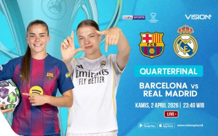 Jadwal dan Link Live Streaming Barcelona vs Real Madrid di UWCL 2025-2026