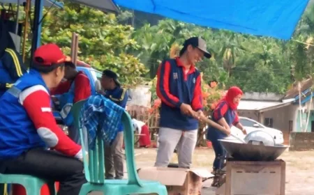 Pemkab OKU Selatan Dirikan Dapur Umum untuk Korban Banjir di Desa Simpang Sender