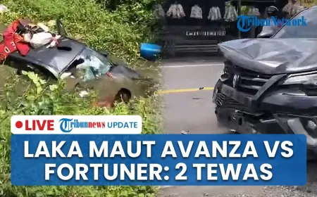 Kecelakaan Maut Avanza vs Fortuner di Musi Banyuasin, 2 Tewas dan 2 Luka