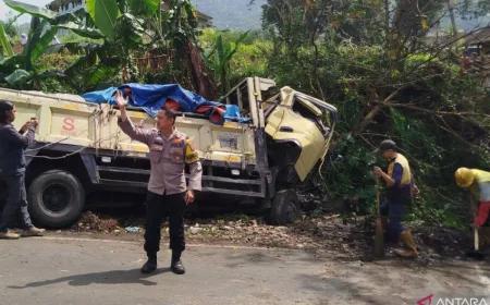 Kecelakaan Truk di Cianjur Tewaskan Sopir, Polisi Masih Selidiki Penyebabnya