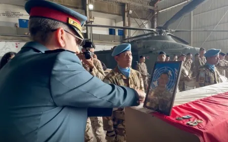 UNIFIL Beri Penghormatan Terakhir untuk 3 Prajurit TNI Gugur di Lebanon