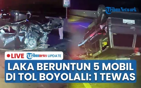 Kecelakaan Beruntun di Tol Boyolali Libatkan 5 Kendaraan, 1 Tewas