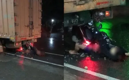 Kecelakaan Maut di Jalan Bojonegoro–Padangan, 2 Pemuda Tewas Terlindas Truk Fuso