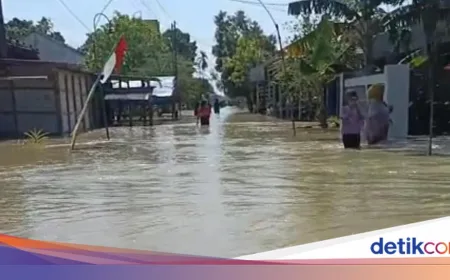Banjir 1 Meter Rendam Desa di Demak Akibat Tanggul Sungai Tuntang Jebol