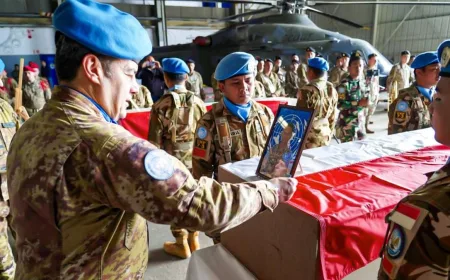 Penghormatan Terakhir untuk 3 Prajurit TNI Gugur di Lebanon Selatan