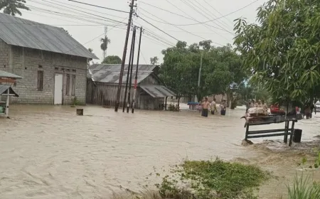 Banjir Rendam 10 Desa di Sirenja Donggala, Ratusan Rumah Terendam