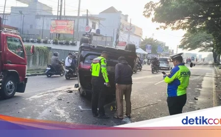Kecelakaan Fortuner di Cibubur Diduga Akibat Microsleep, Mobil Terbalik dan Ringsek