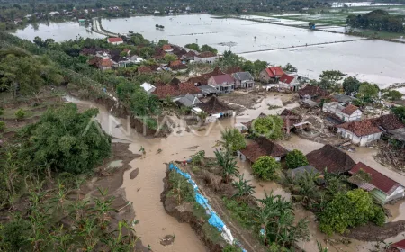 Banjir Bandang di Demak Akibat Jebolnya Tanggul Sungai Tuntang