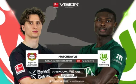 Jadwal dan Link Live Streaming Bayer Leverkusen vs VfL Wolfsburg Bundesliga 2025-2026