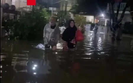Banjir Pondok Ijo Ciputat Capai 90 Cm Usai Hujan Deras, Simak Videonya