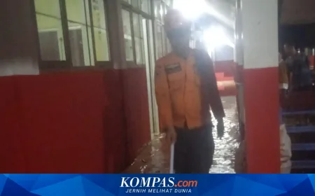 Banjir 40 cm Rendam Sekolah dan Rumah Warga di Kemang Bogor Akibat Hujan Deras
