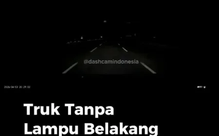 Video Truk Tanpa Lampu Belakang Nyaris Sebabkan Kecelakaan Maut di Malam Hari