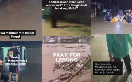 Banjir Bengkulu Terjadi Usai Hujan Deras Berjam-jam, Warga Terjebak dan Dievakuasi