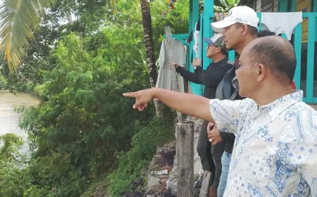 11 Rumah Warga di OKU Terancam Longsor Akibat Tergerus Sungai Ogan
