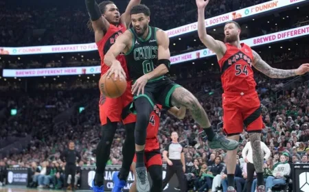 Celtics Menyapu Bersih Raptors Musim Ini, Jaylen Brown dan Jayson Tatum Bersinar