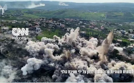 Ledakan Dahsyat di Taybeh Lebanon Akibat Serangan Israel: Detik-detik Terekam