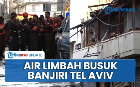 Serangan Rudal Iran Hantam Sistem Pembuangan Air Limbah di Tel Aviv, Ibu Kota Israel Banjir