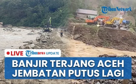 Banjir di Aceh Terjang Jembatan Nasional Blangkejeren-Kutacane, Lalu Lintas Lumpuh Total