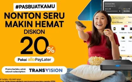 Diskon 20% Berlangganan TV Transvision dengan Allo Paylater, Nikmati Hiburan Hemat!