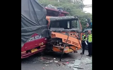 Kecelakaan Beruntun di Mojokerto Libatkan 4 Kendaraan, Dua Luka Ringan
