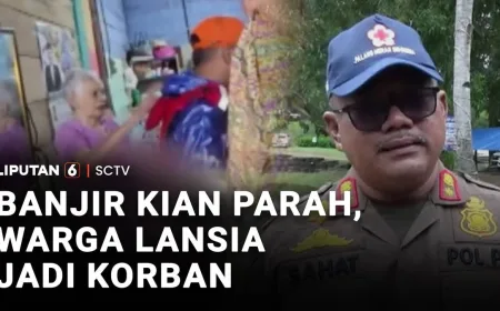 Banjir Bengkulu Makin Parah, Warga Lansia Jadi Korban Evakuasi Malam Hari