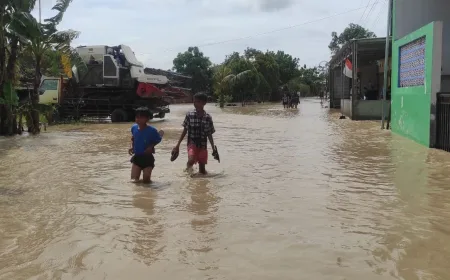 BNPB Catat Banjir Rendam Wilayah Jembrana dan Donggala Awal April 2026