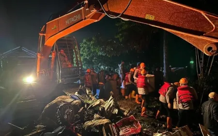 Intensitas Hujan Tinggi Picu Longsor di Sembahe, Deli Serdang