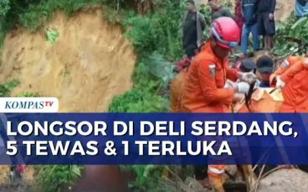 Longsor di Deli Serdang Timpa 9 Rumah, 5 Orang Tewas dan 1 Terluka