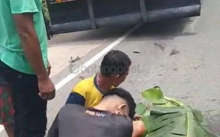 Kecelakaan Maut Teluk Pandan Kutim: Pengendara Motor Tewas Terlindas Truk