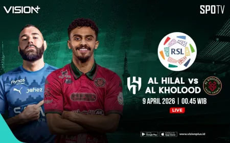 Jadwal dan Link Live Streaming Al Hilal vs Al Kholood Liga Saudi 2026 di Vision+
