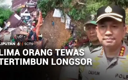 Longsor di Sibolangit Sumut: 5 Orang Tewas dan 9 Rumah Rusak