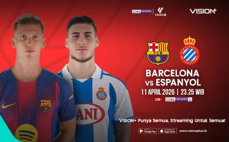 Jadwal dan Link Streaming Barcelona vs Espanyol Liga Spanyol 2025-2026 di Vision+