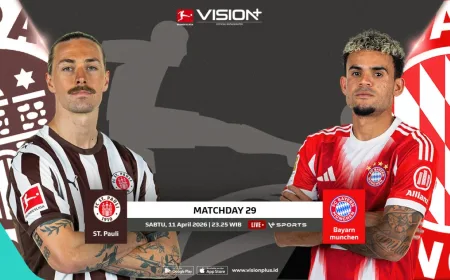 Link Live Streaming St. Pauli vs Bayern Munich di Bundesliga 2025-2026 Malam Ini di VISION+