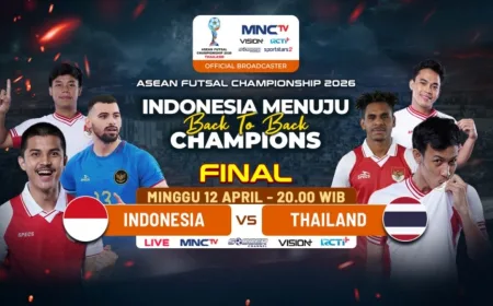 Live MNCTV Malam Ini: Jadwal Siaran Langsung Timnas Futsal Indonesia vs Thailand Final AFF 2026