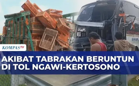 Kecelakaan Beruntun Tol Ngawi-Kertosono Libatkan 4 Kendaraan, 3 Luka-luka