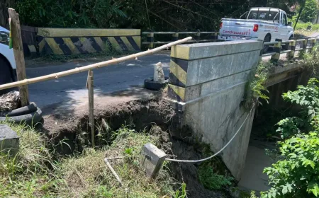 Longsor Sayap Jembatan Kedungsambi Blora Diduga Akibat Alat Berat Proyek Migas