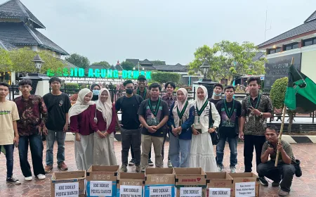 HMI Sultan Fatah Demak Galang Donasi untuk Korban Banjir Tanggul Jebol di Demak