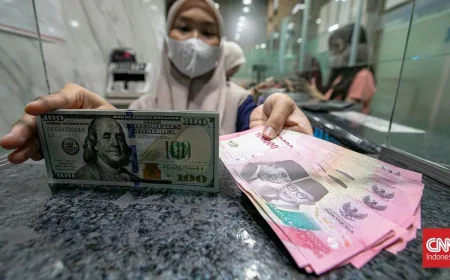 Rupiah Tembus Rekor Terendah Rp17.128 Akibat Ketidakpastian Global Meningkat