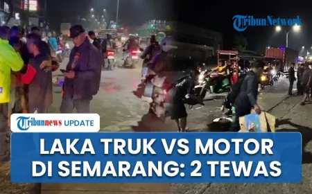 Kecelakaan Maut Truk Boks Tabrak Pemotor di Ngaliyan Semarang, 2 Tewas