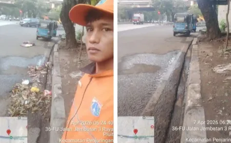 Aksi Nyata Muklisin PPSU Penjaringan Viral, Rela Berjaga Zona Sampah Sejak Subuh