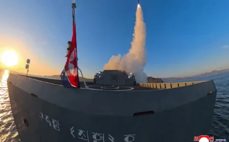 Kim Jong-un Pantau Uji Tembak Rudal Kapal Perang 5.000 Ton Korsel